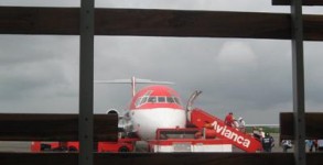 Avianca plane at Cartagena airport, Colombia Avianca plane at Cartagena airport, Colombia
