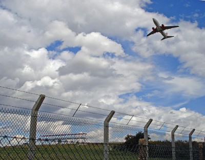 Take-off at London Luton airport