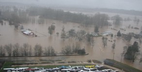 A flooded airport brings flight disruptions to passengers A flooded airport brings flight disruptions to passengers