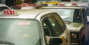 Taxis in Lima, Peru.