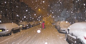 Snow covered London is causing flight delays across the country