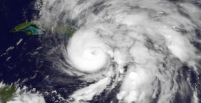Hurricane Sandy photographed on 25 October 2012